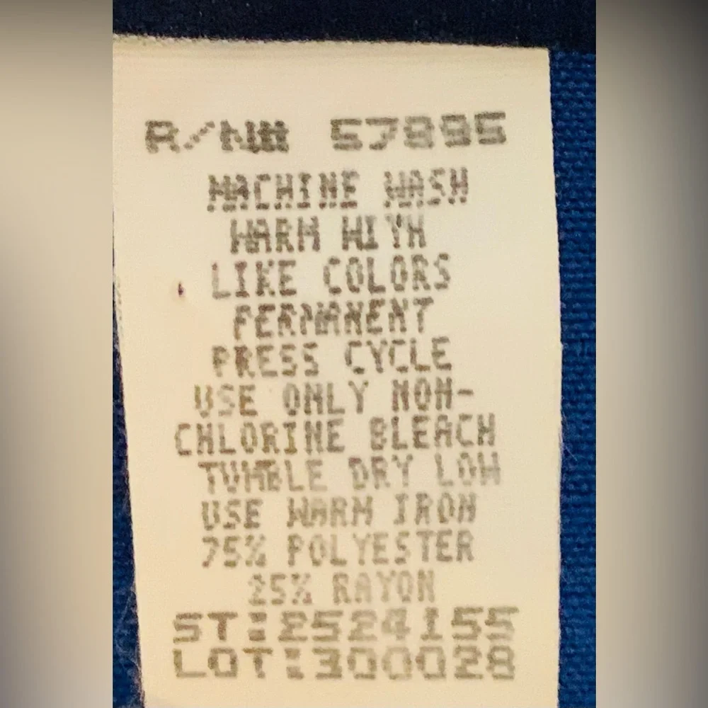 Royal Blue Jacket Blazer Size 12 Requirements Petite Made in the USA Vintage - Picture 7 of 9